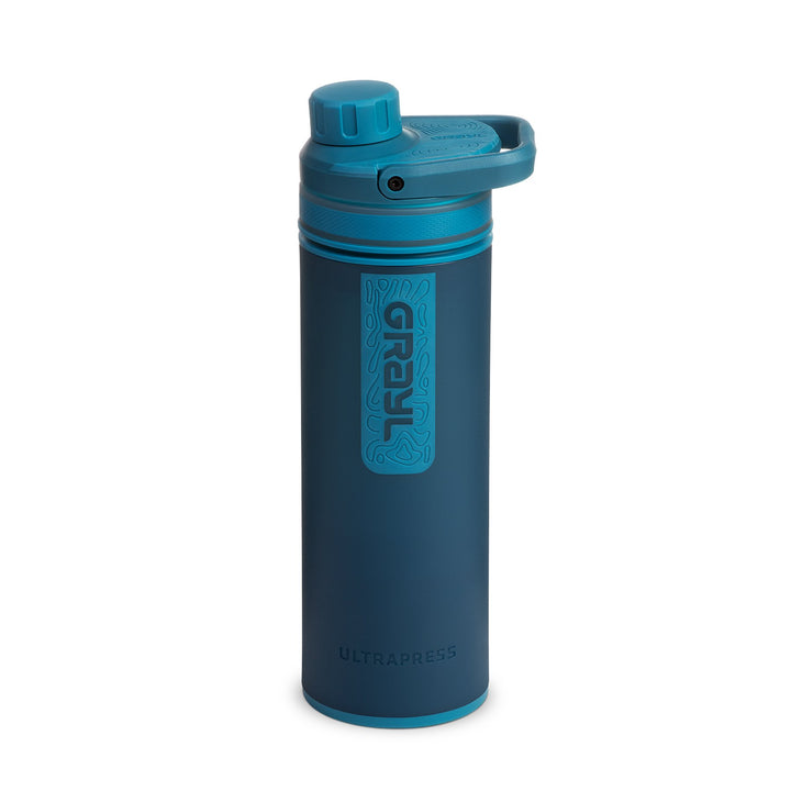 Best top rated Grayl UltraPress Filter and Purifier Water Bottle – 16.9 Fluid Ounces | Nature Edition | Forest Blue | Standard View