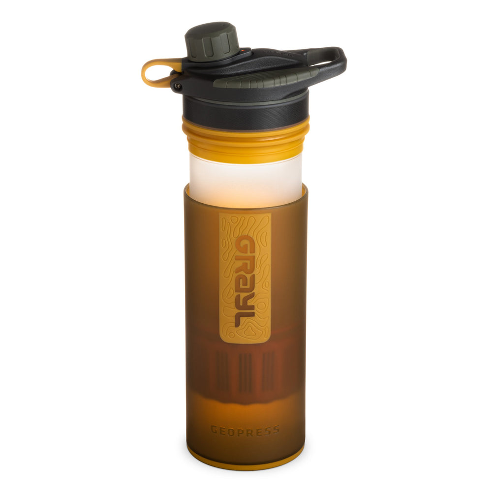 GRAYL® GEOPRESS™ Water Purifier Bottle | Pressing - Coyote Amber
