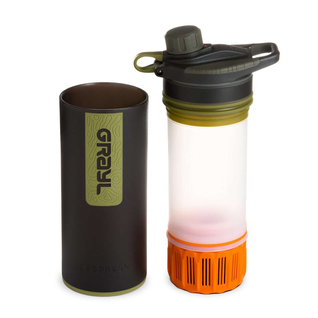 GRAYL® GEOPRESS™ Water Purifier Bottle | Separated - Camo Black